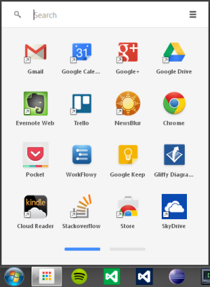 Opened Chrome App Launcher